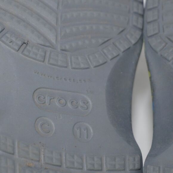 Crocs Blue & Green Slip-on Shoes, Size 11 (Children) - Picture 7 of 7